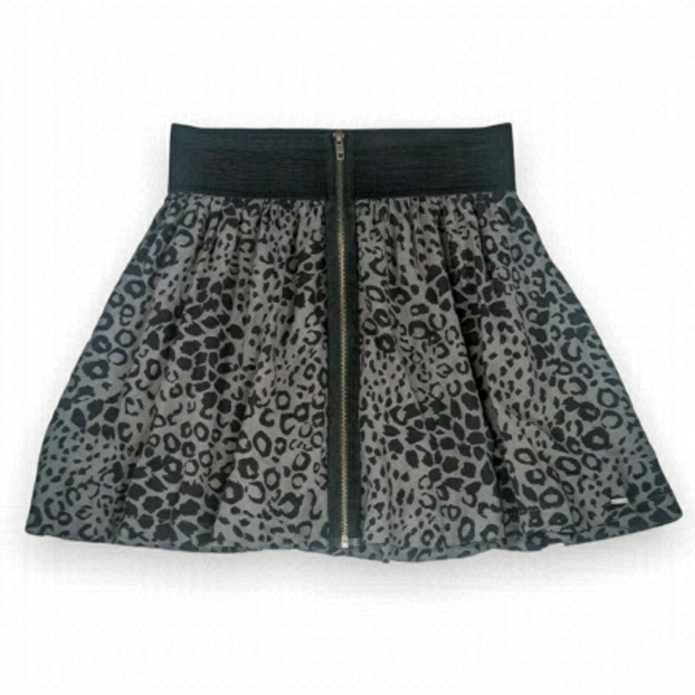 Pink Victoria’s Secret Leopard Print Mini Skirt Zip Front Women’s Size M